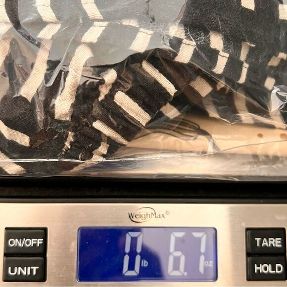 Madewell Ruffle Rio Dress Arrow Grid Print On or Off the Shoulder  XS Loose Fit - Picture 11 of 11